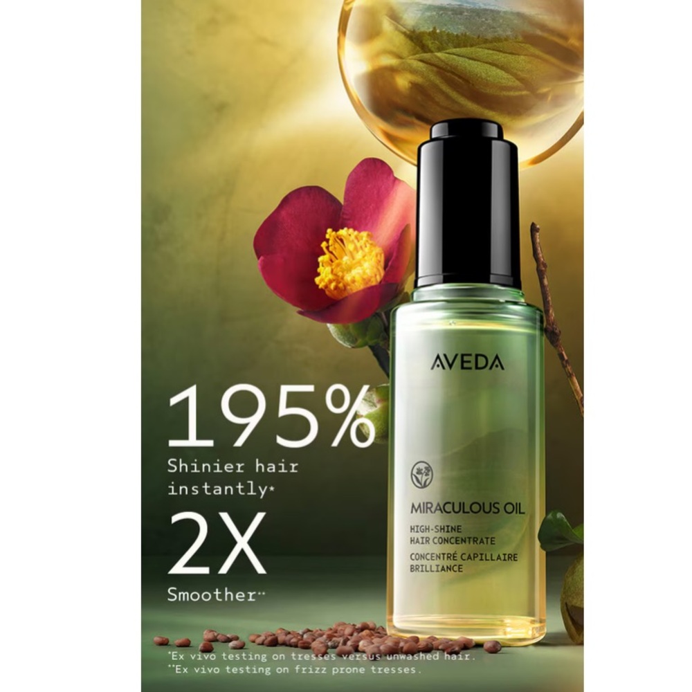 Aveda MIRACULOUS OIL HIGH-SHINE HAIR CONCENTRATE 50ml BRAND NEW/SEALED - Picture 2 of 11
